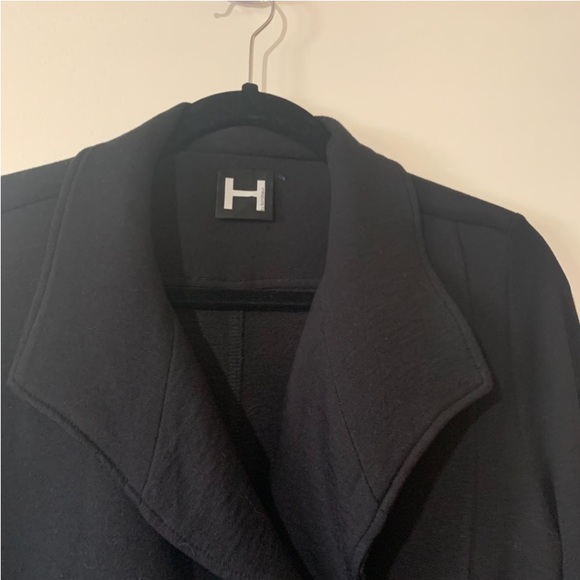 H by Halston Black French Terry Moto Zipped  Jacket - Picture 4 of 9